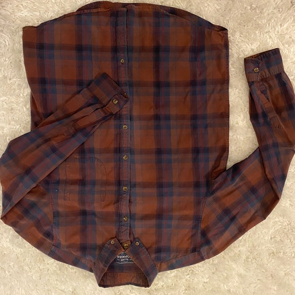 Topman Red Tartan Check Button Up Shirt - Picture 1 of 6